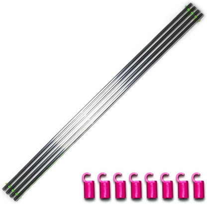 Growber Fixture Poles 120x120 cm – pinke Clips für 16 mm Zeltstangen
