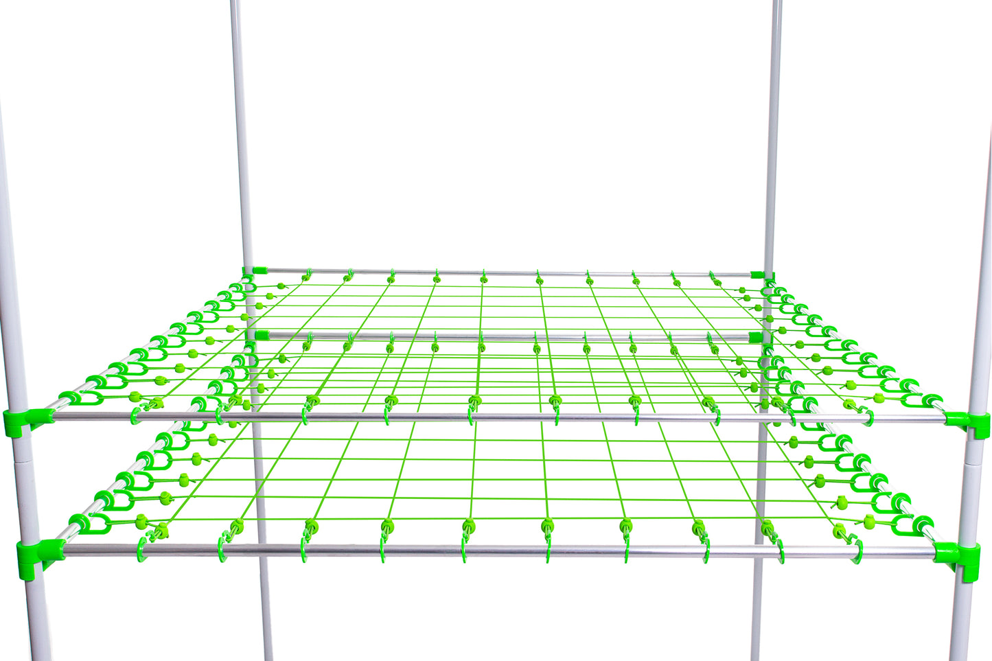 Scrog Netz | 150x150 cm | 10x10 Raster | Double Layer | Ø16/22 mm | Growber Betternet | Grownetz & Pflanzenstütznetz für Growboxen & Growzelte