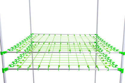 Scrog Netz | 150x150 cm | 10x10 Raster | Double Layer | Ø16/22 mm | Growber Betternet | Grownetz & Pflanzenstütznetz für Growboxen & Growzelte