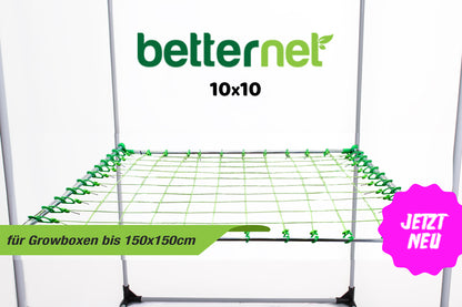 Betternet 10x10 Scrogkit - Grow + Scrog Netz für Growboxen und Growzelte bis 150x150cm